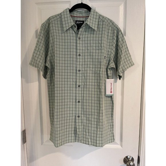 NWT Marmot Men's Eldridge Short-Sleeve Shirt - Crushed Mint - Small - Picture 5 of 10